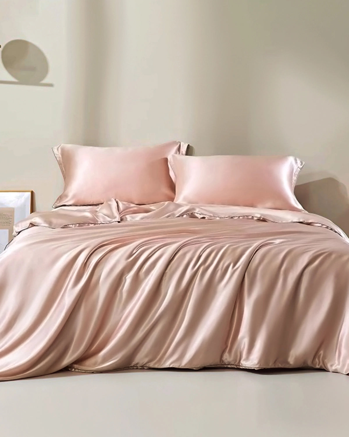 19 Momme Seamless Silk Duvet Cover Pink