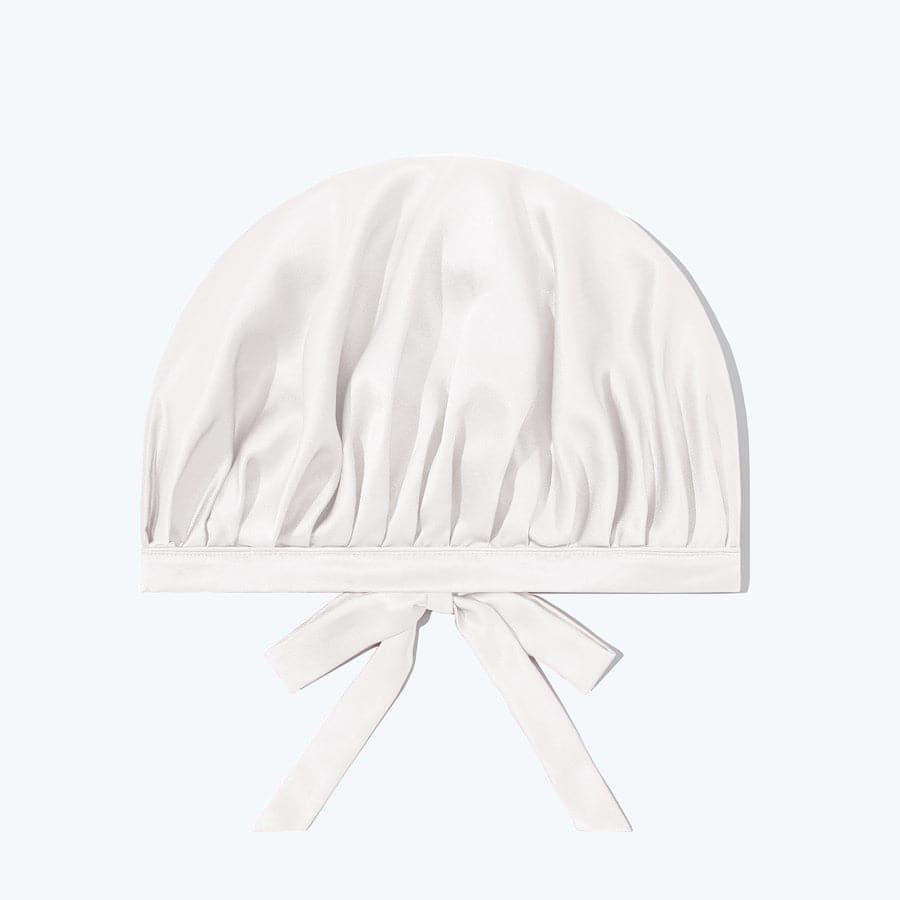 19 Momme Silk Adjustable Design Sleep Cap White