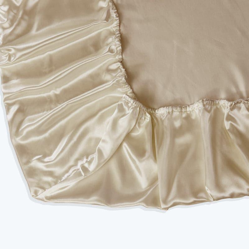 19 Momme Silk Fitted Sheet Champagne