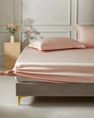 19 Momme Silk Fitted Sheet Pink