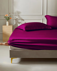 19 Momme Silk Fitted Sheet Purple
