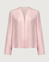 19 Momme Silk Open Front Long Sleeve Cardigan