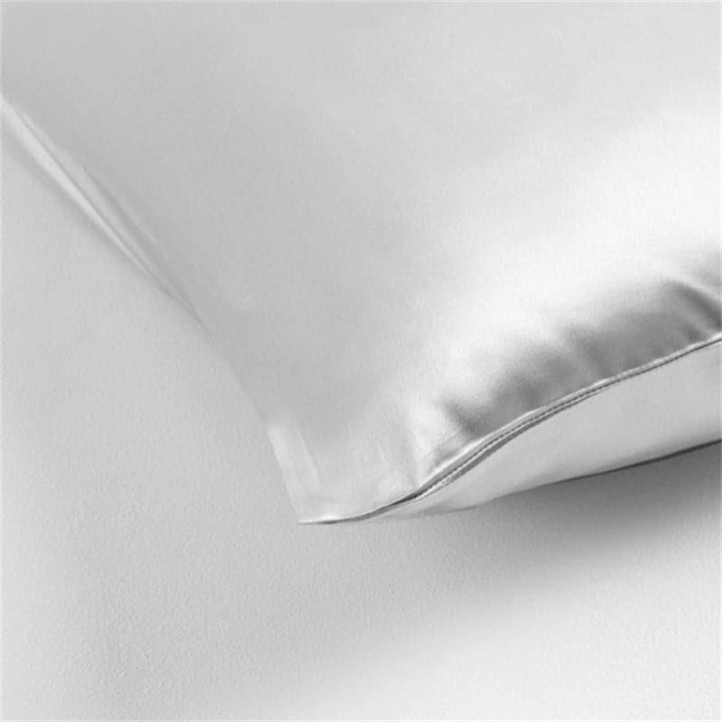 19 Momme Zippered Single Sided Silk Pillowcase Grey