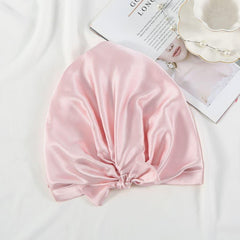 Silk Night Sleeping Cap with Ribbons