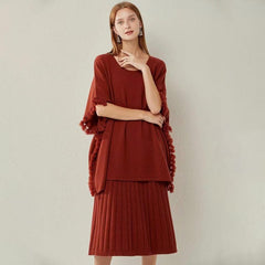 Pure Cashmere A-Line Skirt