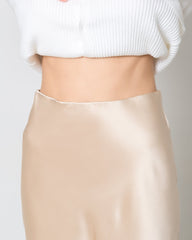 22 Momme Silk Maxi Skirt Champagne