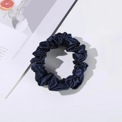 22 Momme 2.5 CM Midi Light Silk Hair Loop Scrunchy Navy