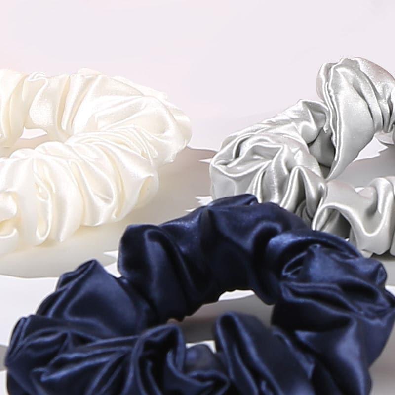 22 Momme 2.5 CM Silk Hair Loop Scrunchy 4PCS Set