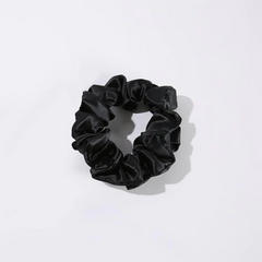 22 Momme 3.5 CM Midi Light Silk Hair Bands Scrunchy Black