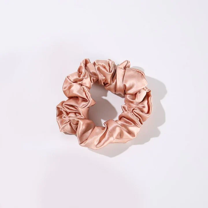 22 Momme 3.5 CM Midi Light Silk Hair Bands Scrunchy Caramel