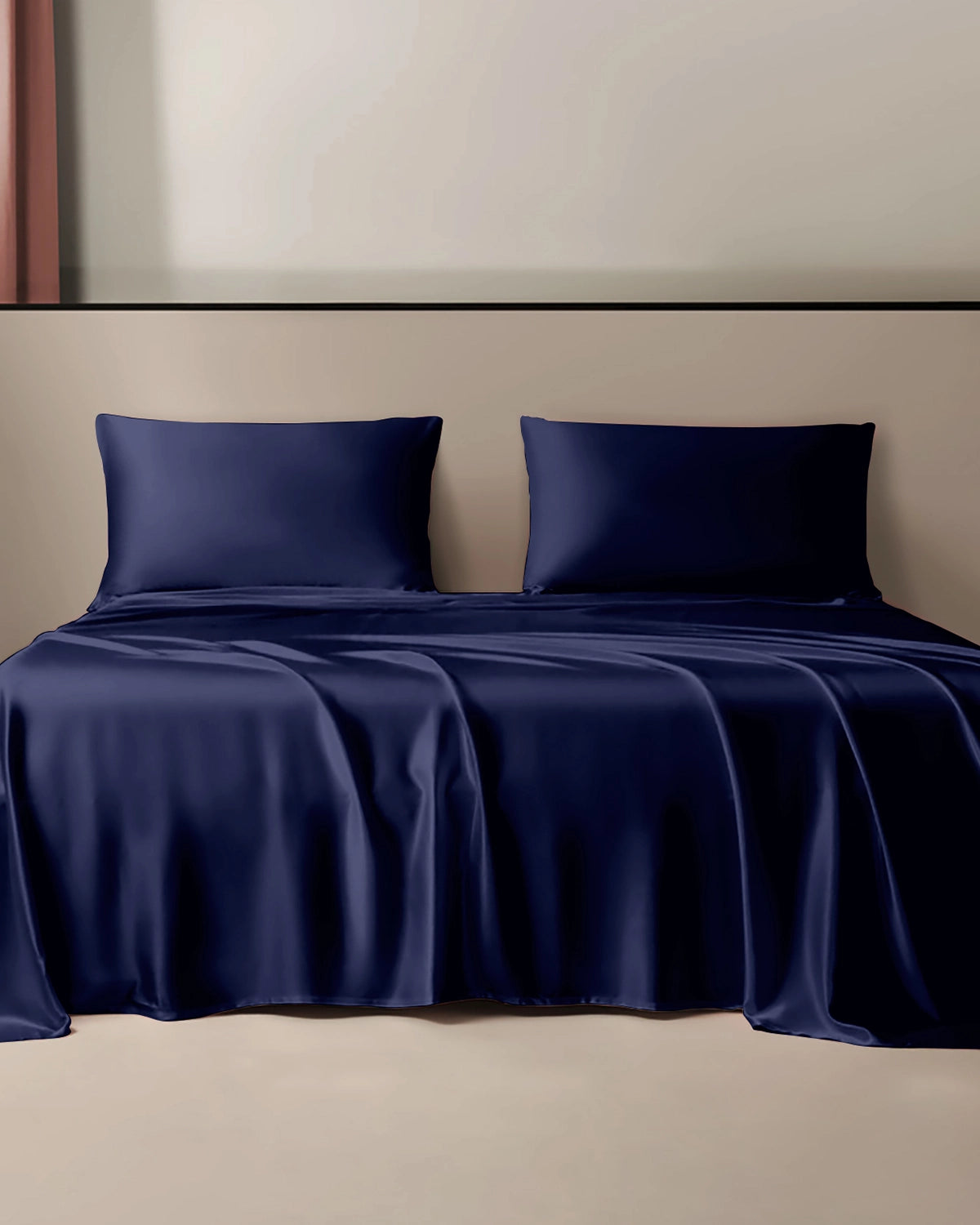 22 Momme 3PCS Silk Flat Sheet Set Navy