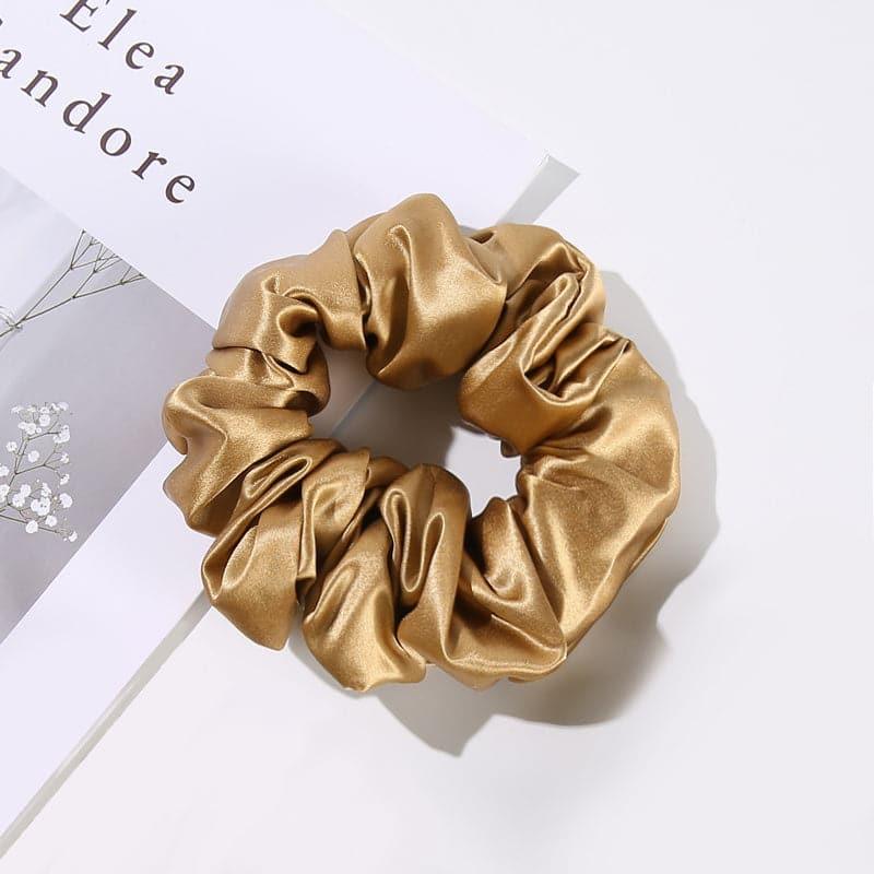 22 Momme 5 CM Large Light Silk Hair Bands Gold