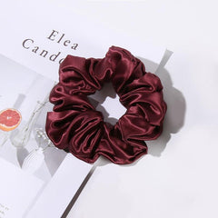 22 Momme 5 CM Large Light Silk Hair Bands Red