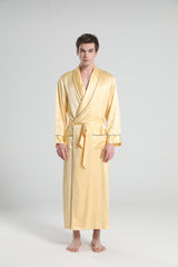 22 Momme Classic Sleep Robe Pajamas For Men Gold