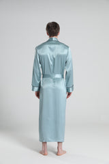 22 Momme Classic Sleep Robe Pajamas For Men Haze Blue