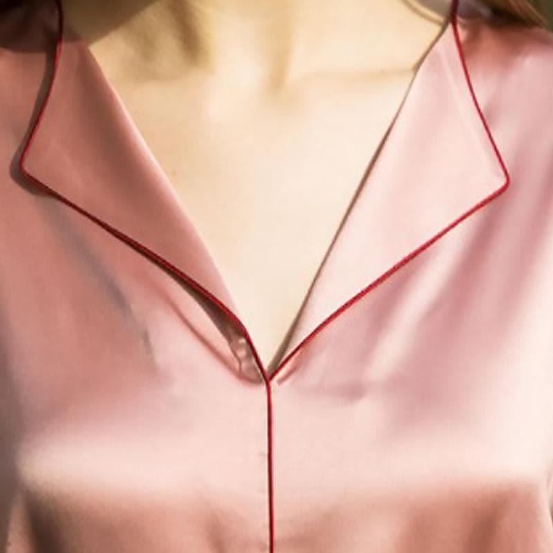 22 Momme Comfy Silk Nightgown with Belt Pink