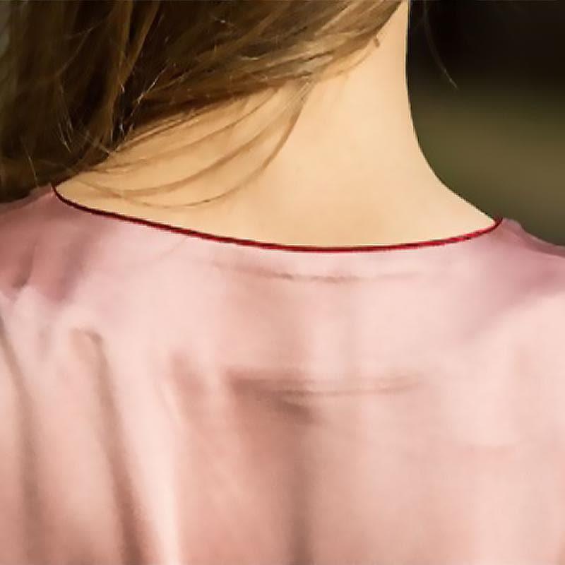 22 Momme Comfy Silk Nightgown with Belt Pink