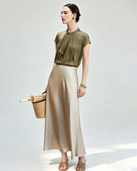 22 Momme Silk Draped Blouse