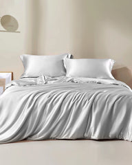 22 Momme Silk Duvet Cover Grey