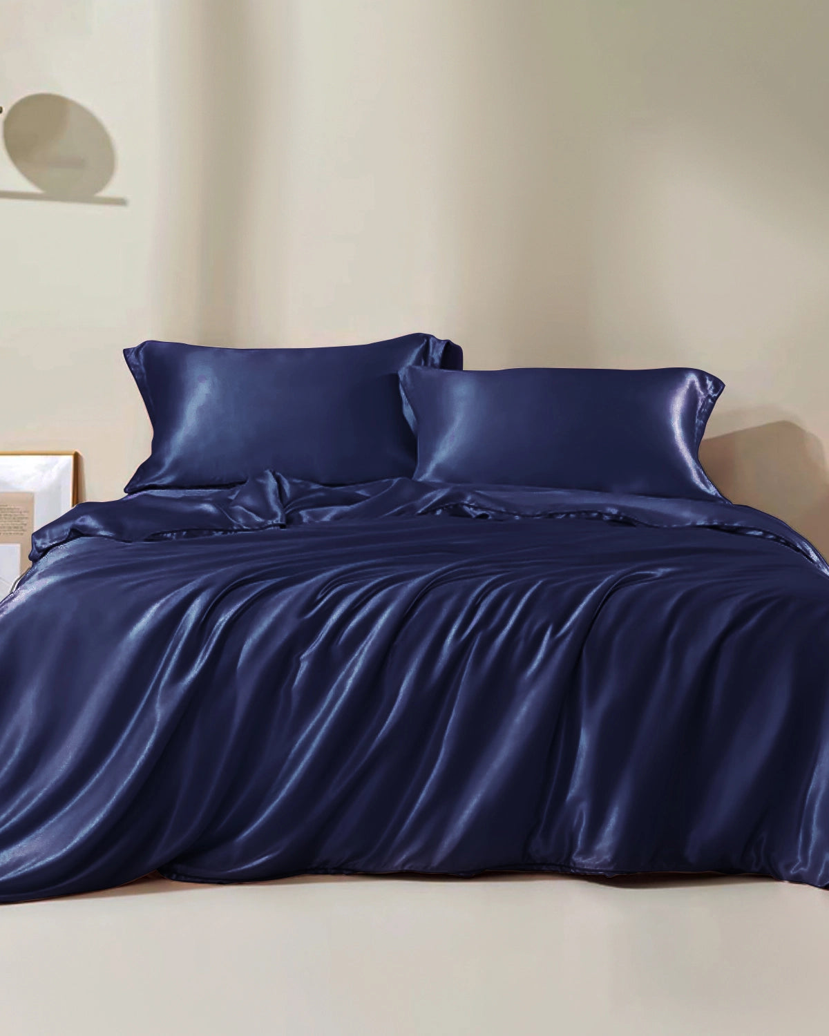 22 Momme Silk Duvet Cover Navy
