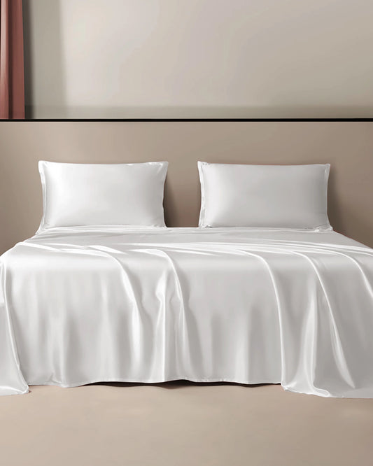 22 Momme Silk Flat Sheet Ivory