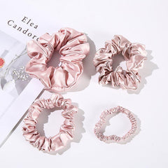 22 Momme Silk Hair Scrunchies 4PCS Pink