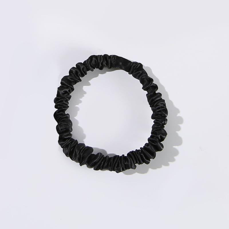 22 Momme Silk Mini Scrunchie Black