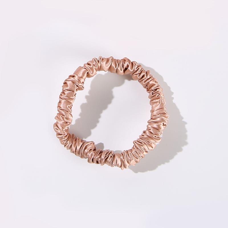 22 Momme Silk Mini Scrunchie Caramel