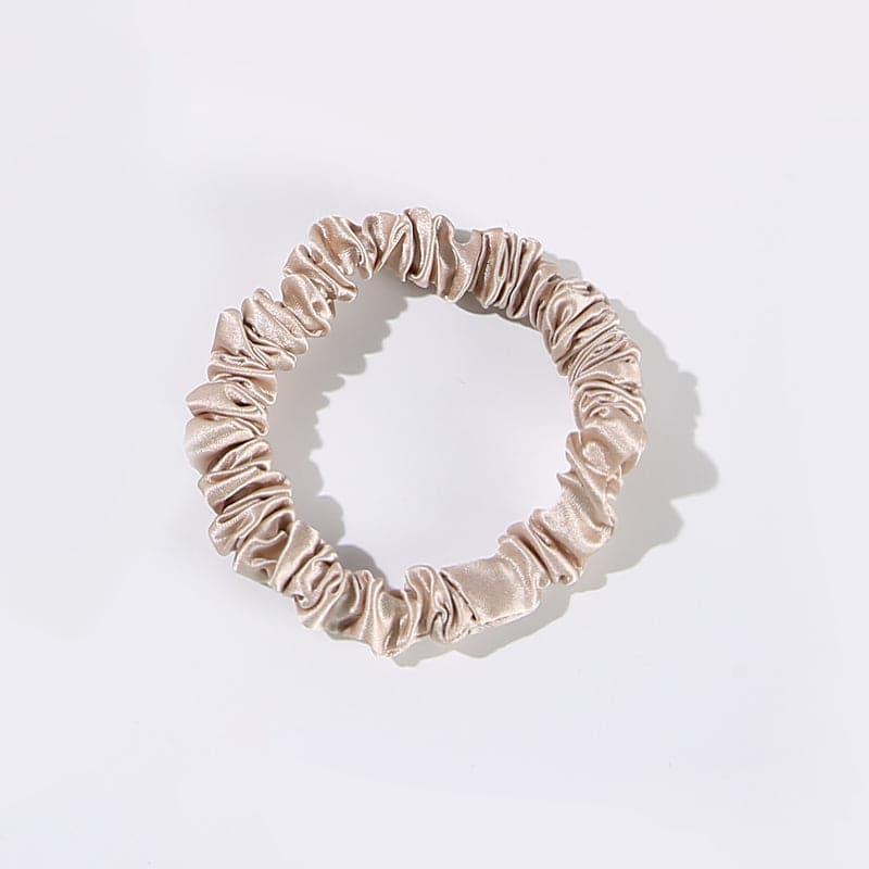 22 Momme Silk Mini Scrunchie Champagne