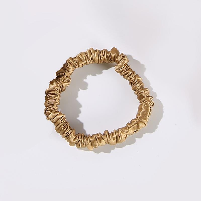 22 Momme Silk Mini Scrunchie Gold