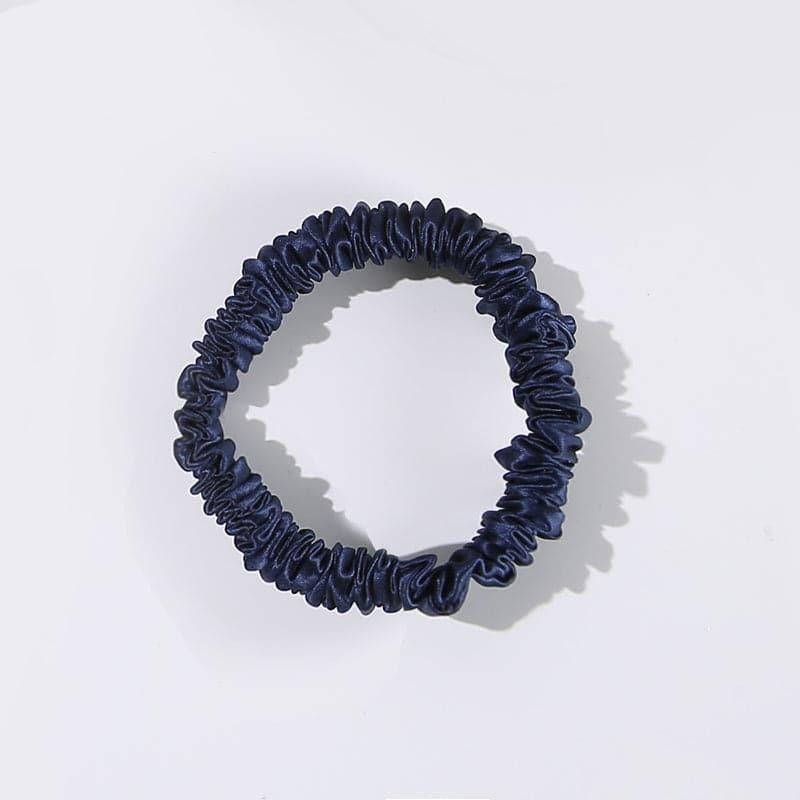 22 Momme Silk Mini Scrunchie Navy