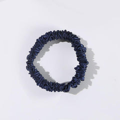 22 Momme Silk Mini Scrunchie Navy