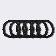 22 Momme Silk Mini Scrunchies 6PCS Black