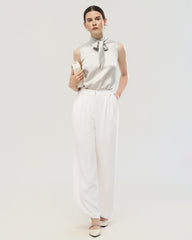 22 Momme Silk Mock Neck Sleeveless Tank Top