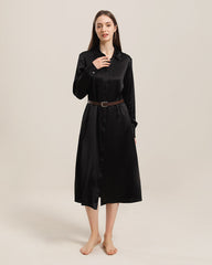22 Momme Silk Outwear Dress Black
