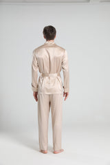 22 Momme Silk Pajamas for Men Champagne