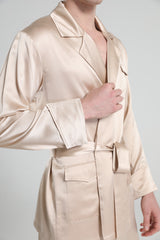 22 Momme Silk Pajamas for Men Champagne