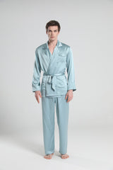 22 Momme Silk Pajamas for Men Haze Blue