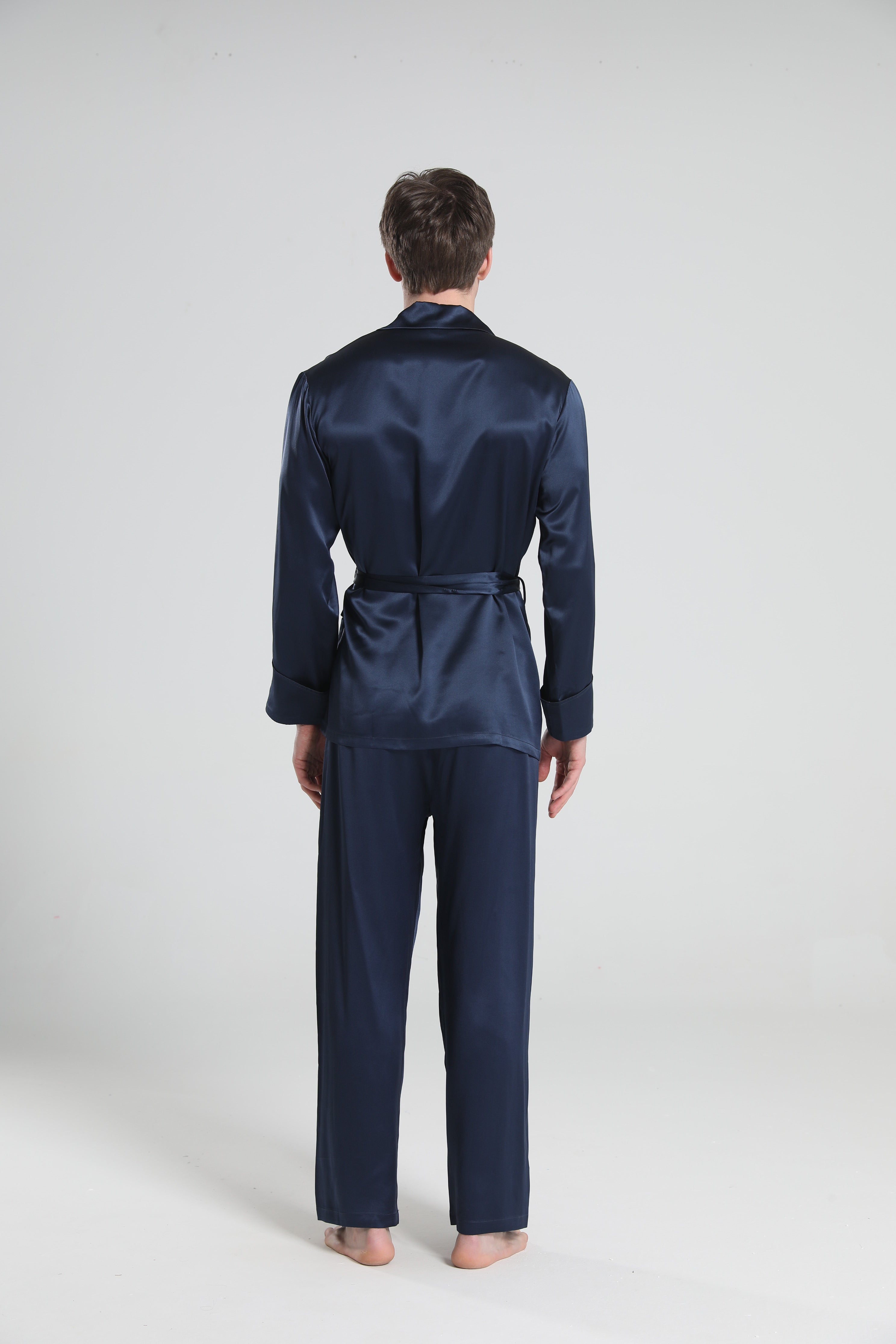 22 Momme Silk Pajamas for Men Navy