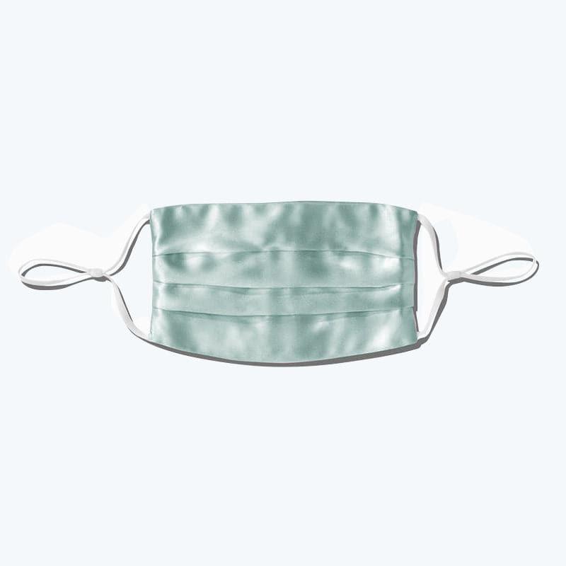 22 Momme Slip Silk Face Mask Sunscreen And Anti-ultraviolet Style Light Green