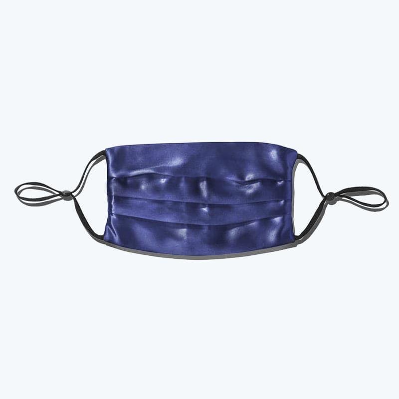 22 Momme Slip Silk Face Mask Sunscreen And Anti-ultraviolet Style Navy