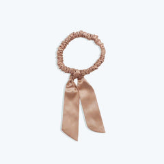 22 Momme Tail Elegant Silk Hair Bands Caramel