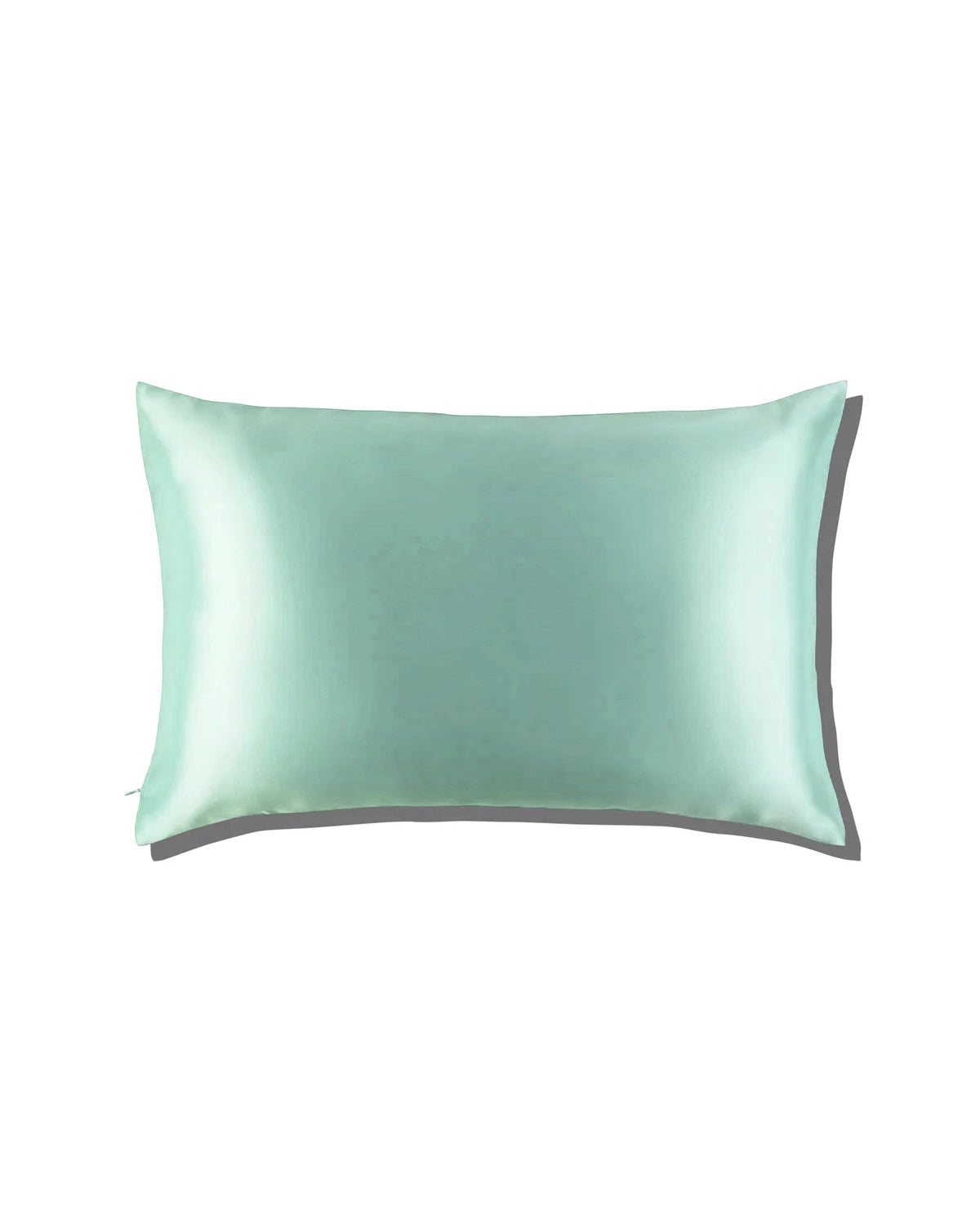 22 Momme Zippered Silk European Pillowcase Light Green