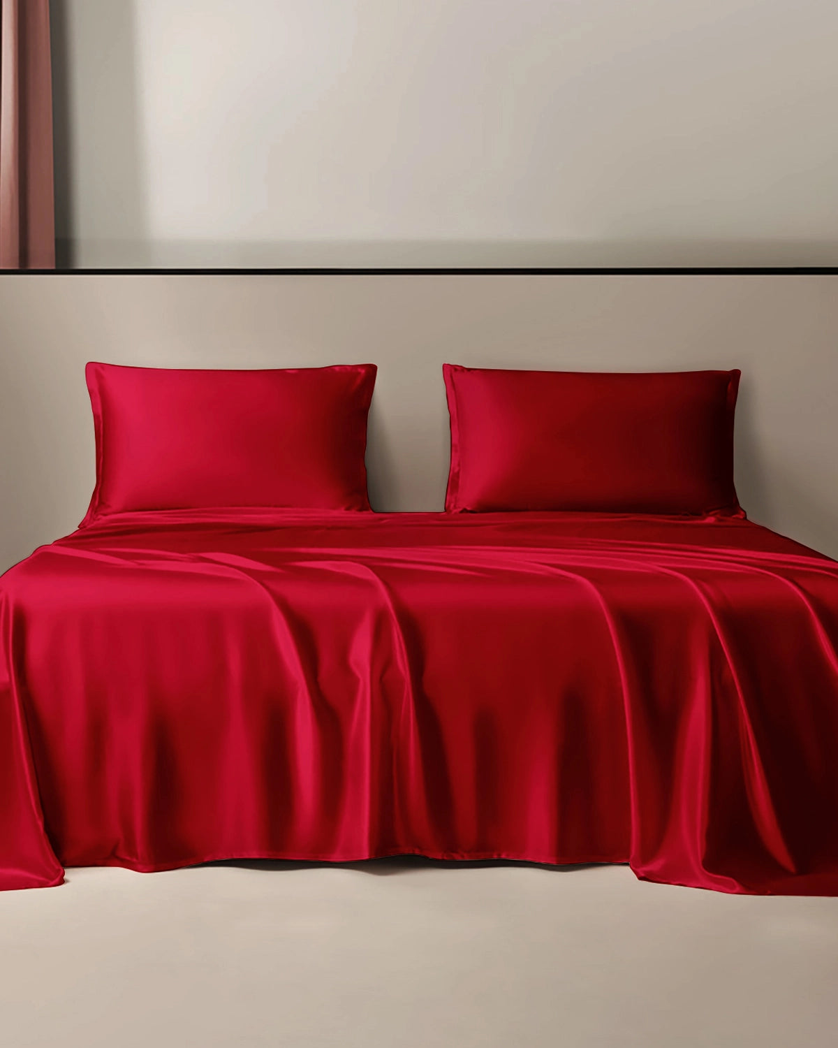 25 Momme 100% Silk Flat Sheet Burgundy