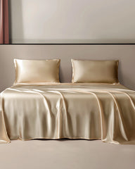 25 Momme 100% Silk Flat Sheet Champagne