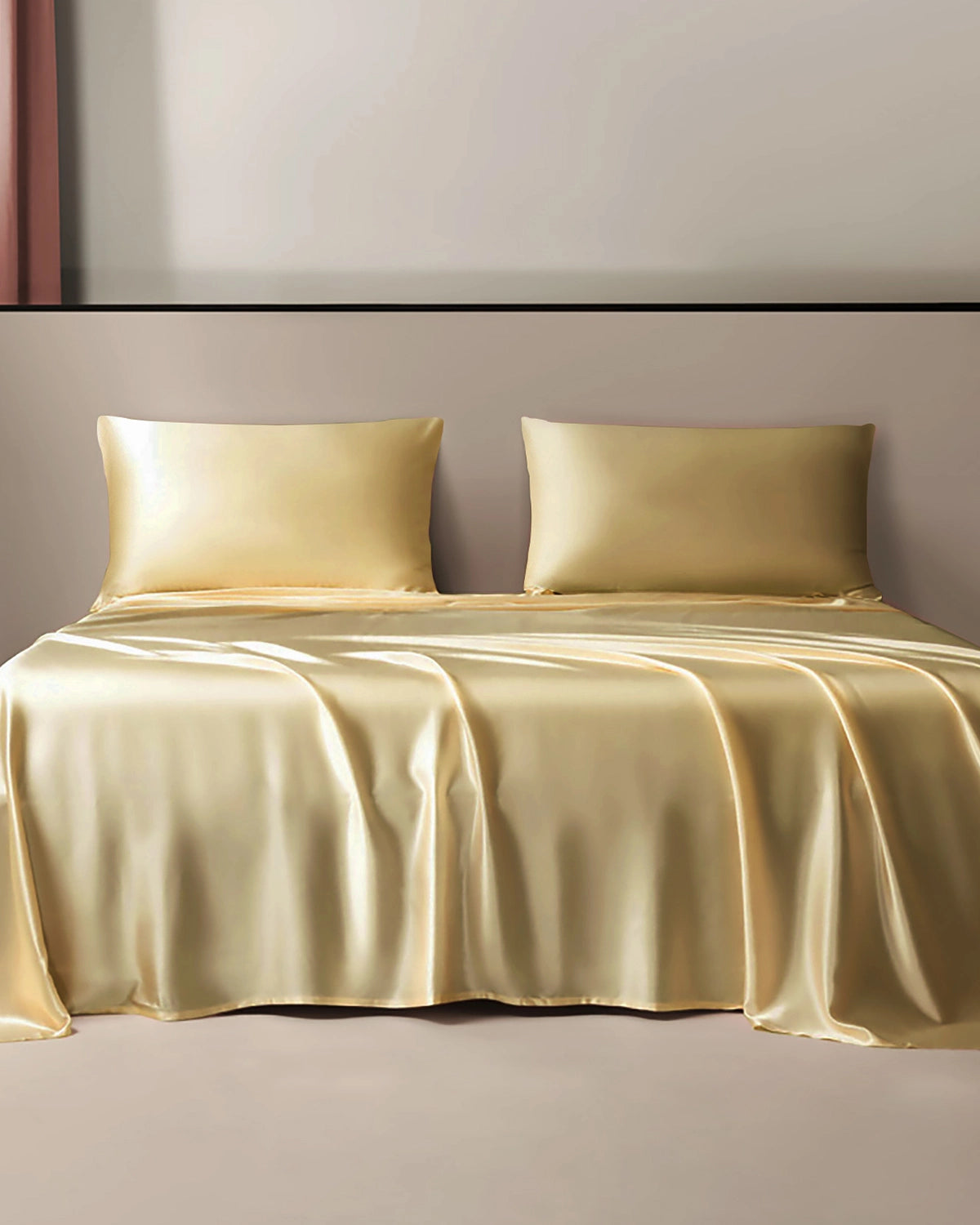 25 Momme 100% Silk Flat Sheet Gold