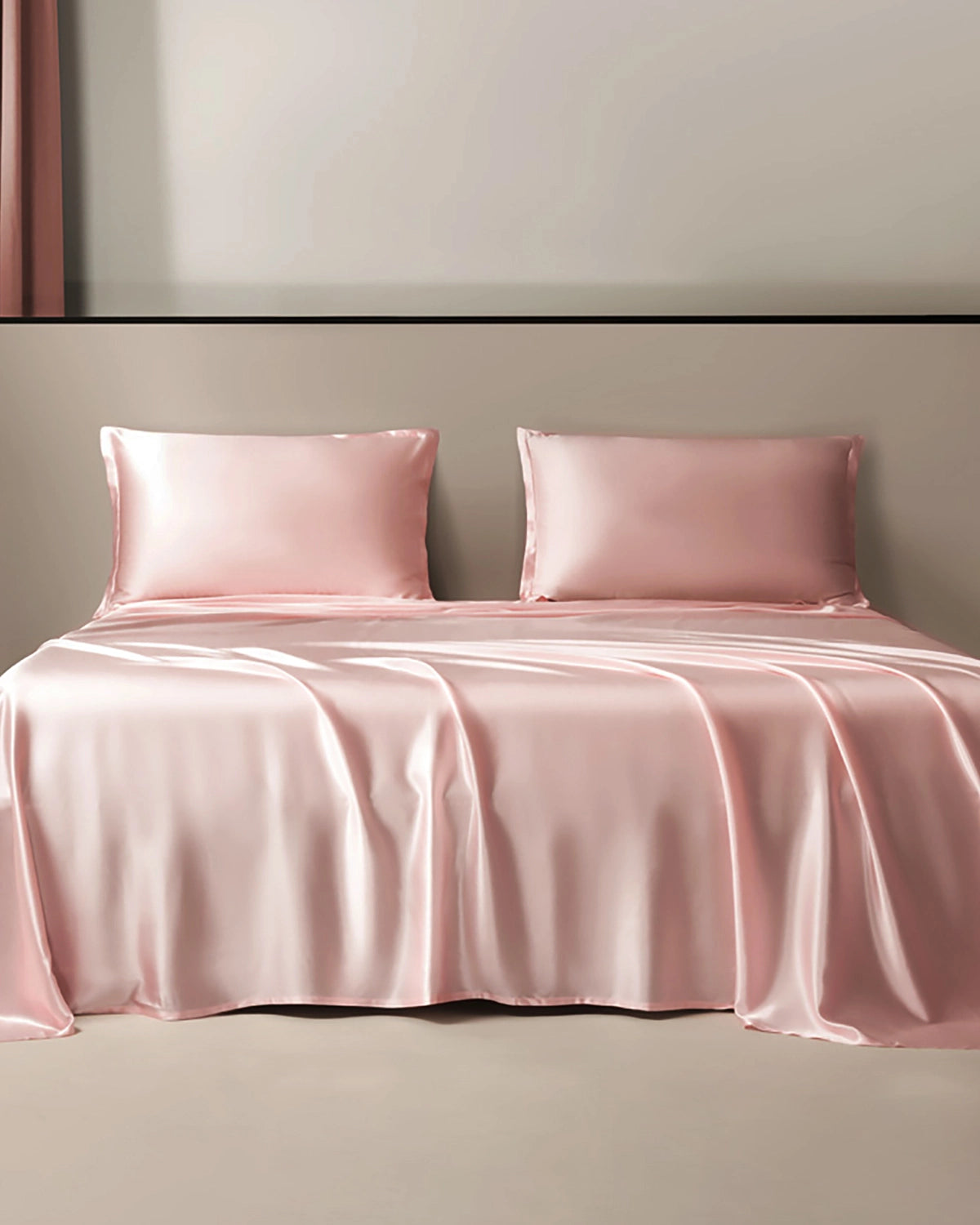 25 Momme 100% Silk Flat Sheet Light Pink