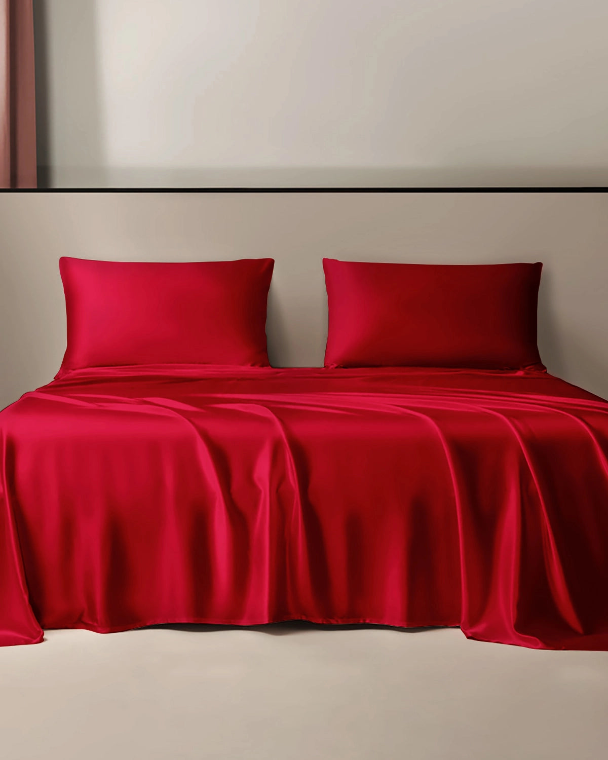25 Momme 3PCS Silk Flat Sheet Set Burgundy
