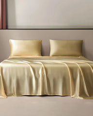 25 Momme 3PCS Silk Flat Sheet Set Gold