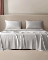 25 Momme 3PCS Silk Flat Sheet Set Grey
